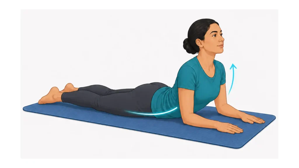 Sphinx stretch for gentle lower back mobility and back pain relief