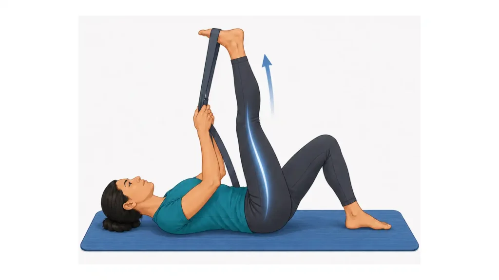 supine hamstring stretch